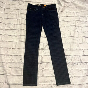 Pilcro and the Letterpress Jeans WOMENS 28 Serif Legging Houndstooth skinny Blue